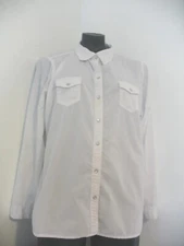 Faded Glory Men's Shirt White Western 3X  Button up Shirt