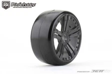 Powerhobby Buster 1/8 GT Slick Belted Mounted Tires 17mm Claw Wheels Ultra Soft