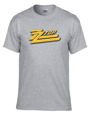 ZZTOP ZZ TOP Rock Metal Rules Fun Musik Logo Grau T-Shirt -375_Grau
