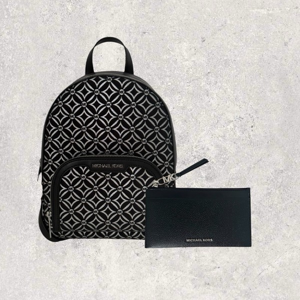 Michael Kors Mk Rucksack Portmonee GeldböRse Jet Set Jaycee Empire Schwarz Neu-image