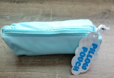 Pencil or make-up pouch. Pillow pouch. Blue and pink-BRAND NEW-SHIP SAME BUS DAY