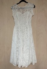 Vintage s.g.gilbert White Lilies Tea Length Dress Excellent condition  