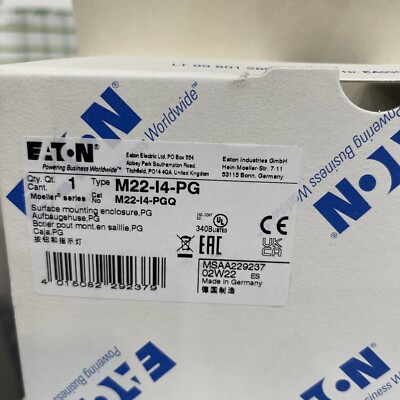 EATON/MOELLER PUSH BUTTON ENCLOSURE M22-14/M22-14GQ