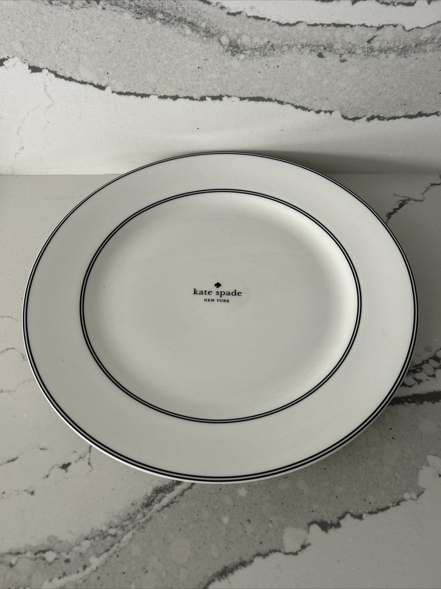 Kate Spade Lenox NAGs HEAD BLACK White Dinner Plate NWT