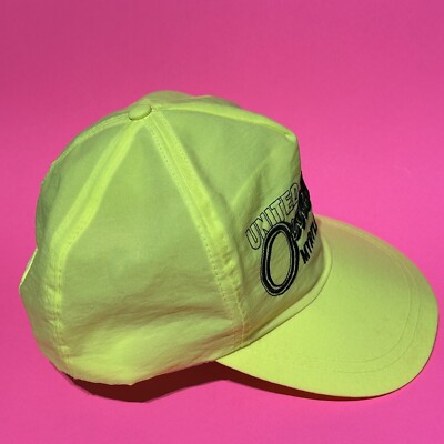 Neon Yellow Retro Hat 80's 90's Myrtle Beach Snap Back Baseball