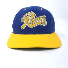 Los Angeles Rams NFL Snapback Trucker Hat Cap Adj American Needle RARE VTG USA