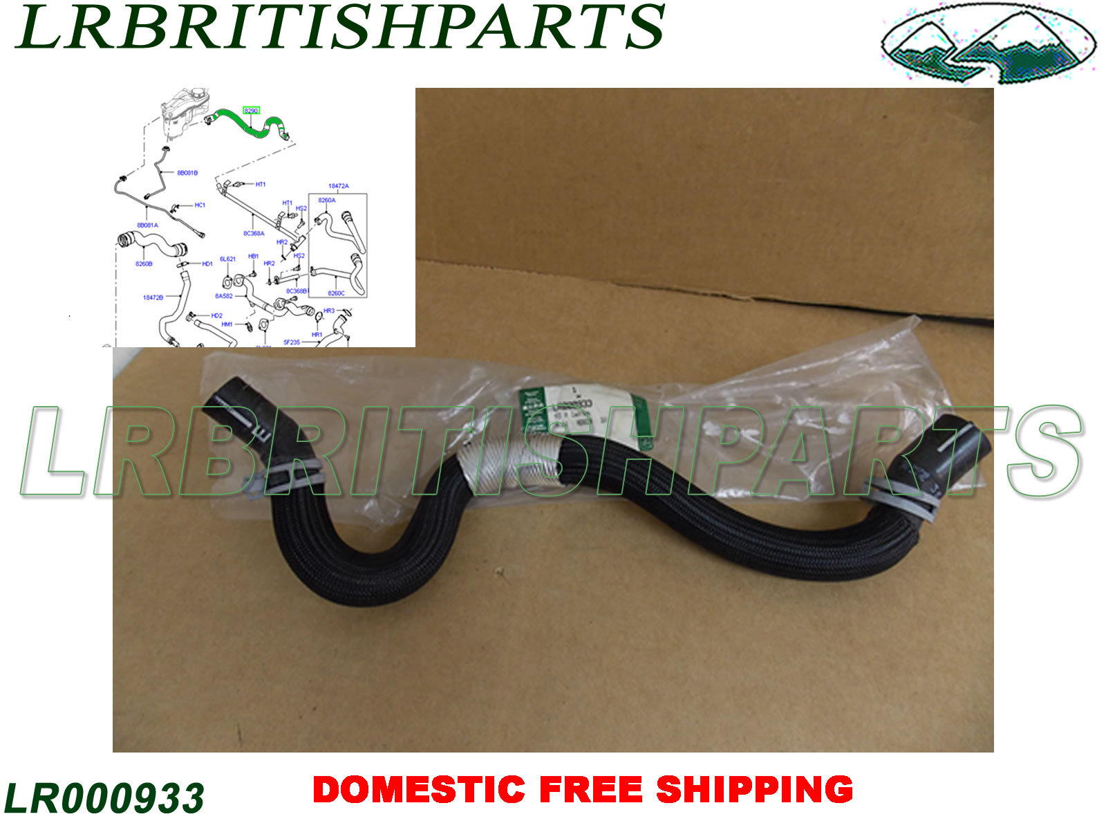 GENUINE LAND ROVER EXPANSION TANK BOTTOM HOSE LR2 3.2L PETROL NEW
