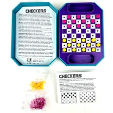 Shoptaugh Vintage Pocket CHECKERS Travel Game