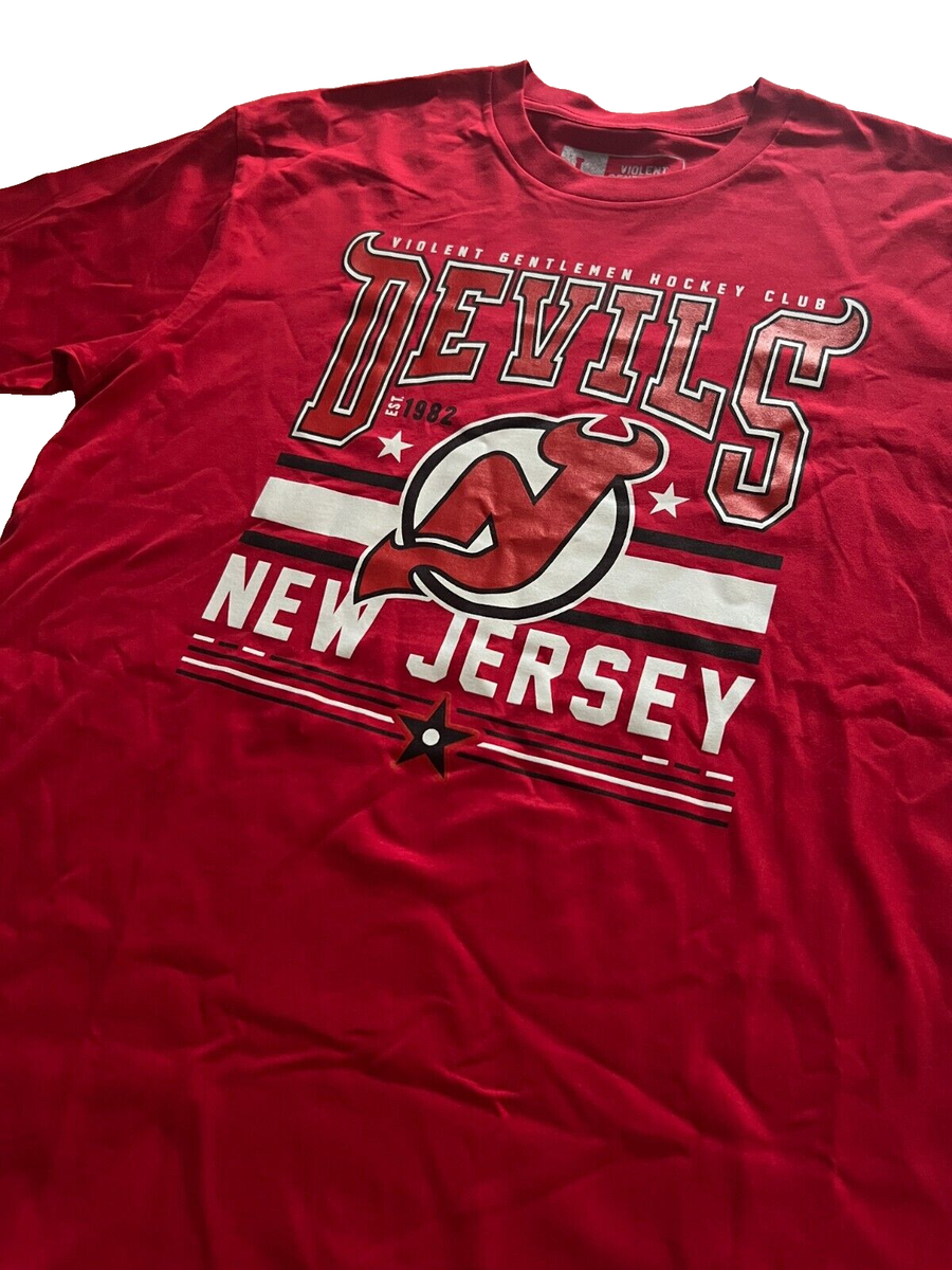 NJ Devils VIOLENT GENTLEMEN T Shirt LARGE