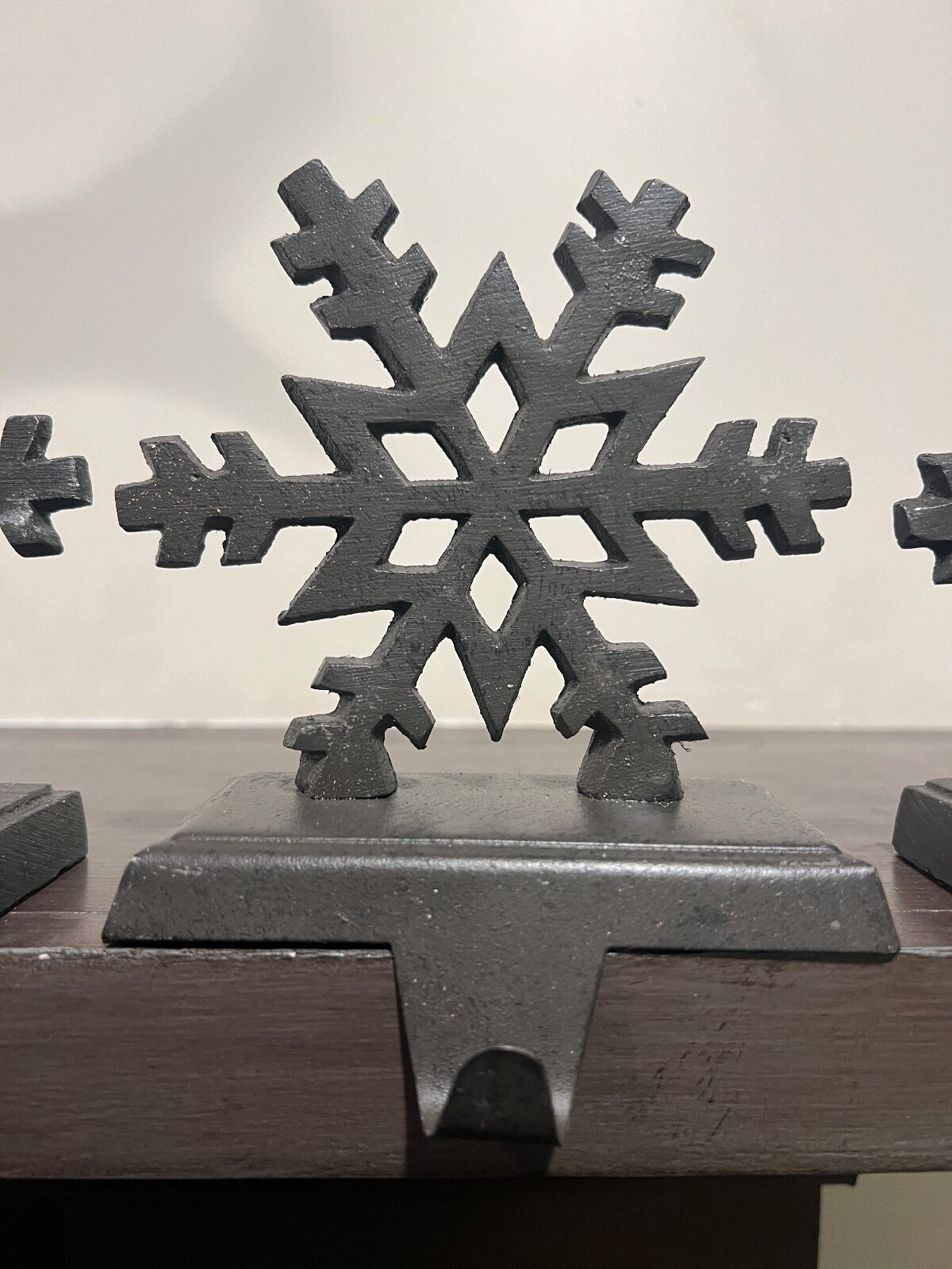 Park Collection Cast Iron Snowflake Stocking Holder, Rustic eBay