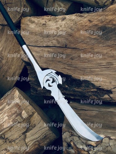 70" Japanese Naginata Spear | Handmade Samurai Blade | Gift Decor Martial LOTR - Picture 6 of 6