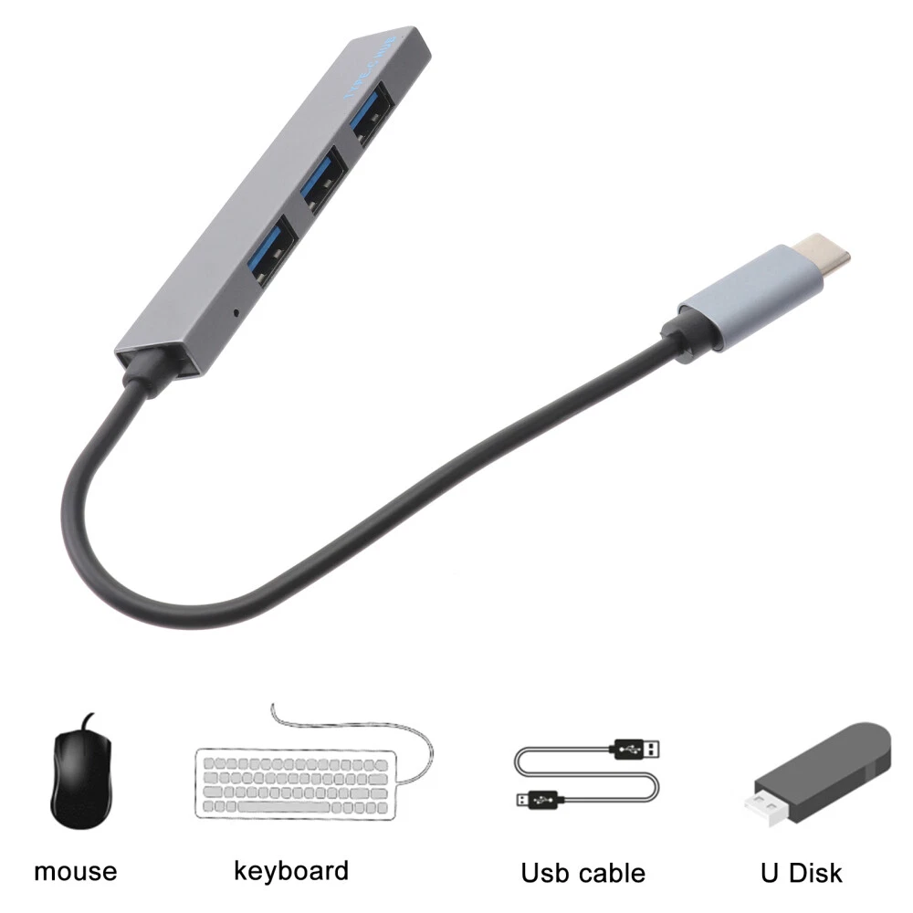USB Splitter Hub with Fast Charging & Data Transfer for Multiple Devices