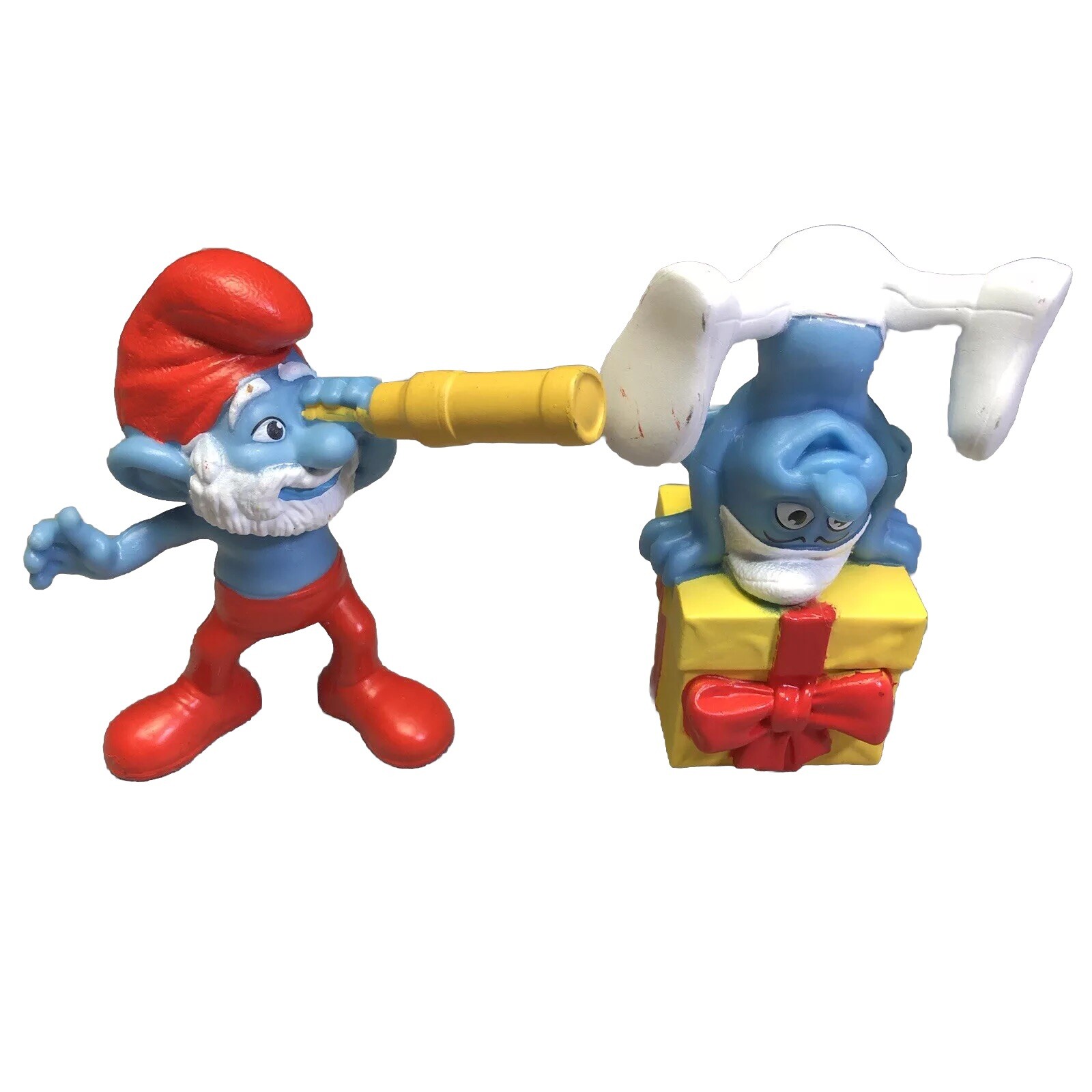Smurf Movie Happy Meal Toys Peyo 2011 Papa & Jokey 3” & Party Planner ( 3 Toys )
