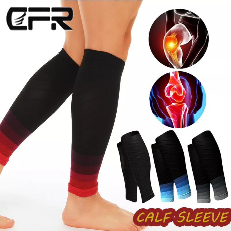 Pair Calf Sleeve Compression Brace Shin Splint Leg Support Lower Muscle  Pain CFR | eBay