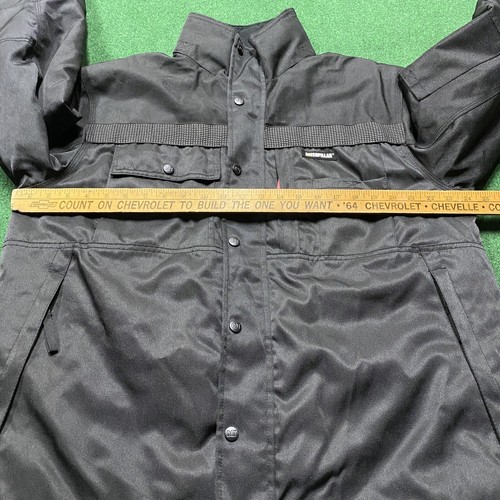 Vintage Caterpillar Jacket Mens Large Black CAT Quilted Lined Work Coat - Picture 7 of 9