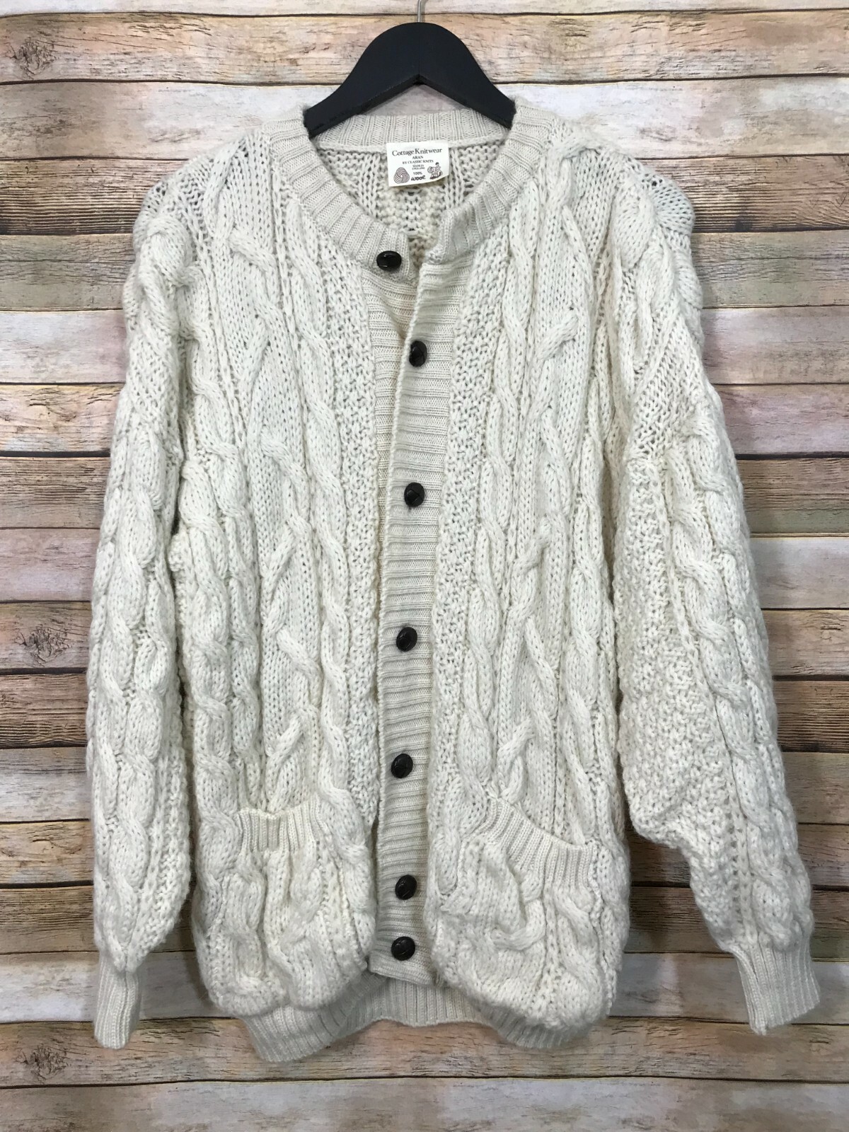 Vintage Aran Cottage Knitwear 100% Wool 