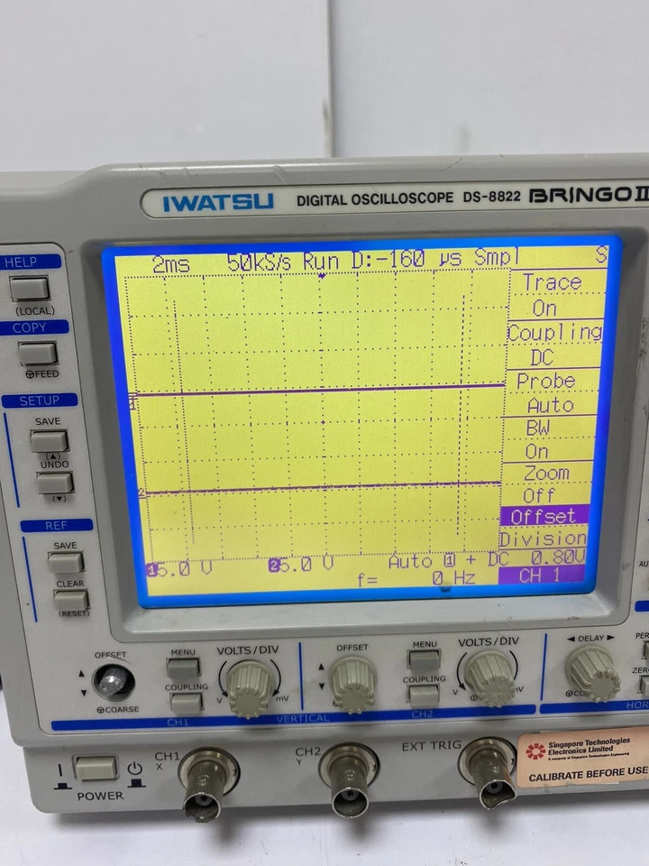 IWATSU DS-8822 DIGITAL OSCILLOSCOPE 150MHz〜400MS/s - Image 2 of 4