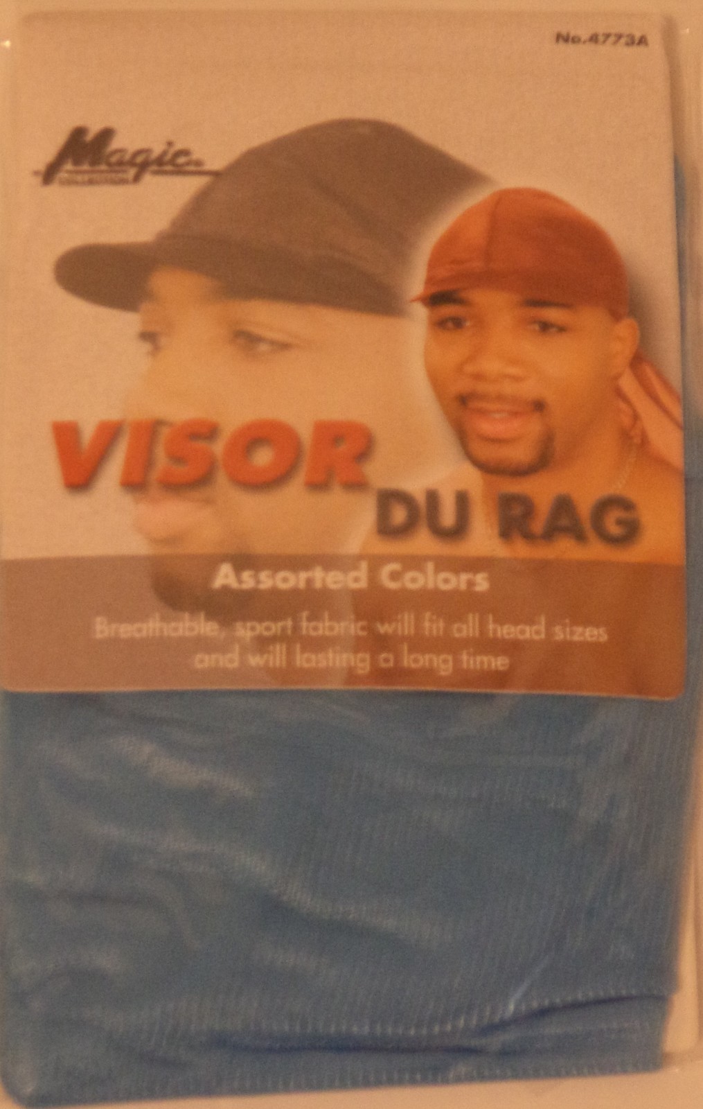 Magic Sporty Visor Du-rag -Blue 100% Cool Mesh Fiber Breathable Superior Stretch