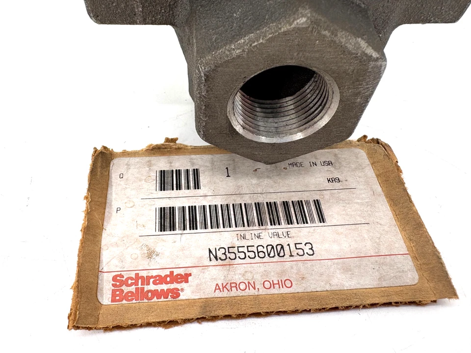 New Schrader Bellows N3555600153 Inline Solenoid Valve 140PSI Max - No Box - Image 3 of 4