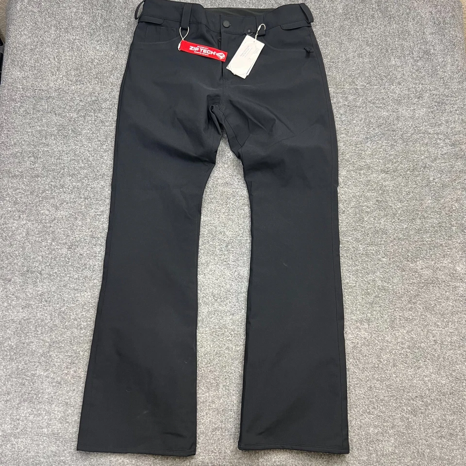 Volcom Women’s Snow Pants Black Slim Fit Zip Tech Waterproof 15K Size Large NWT - Image 2 of 4