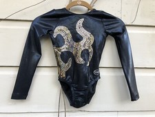 Ozone Leotard Gymnastics Competition Full Longsleeve Girls YM New 