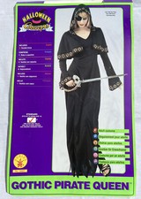 Rubie's Gothic Pirate Queen Witch Vampire Hooded Dress Adult One Sz Up To Sz 12