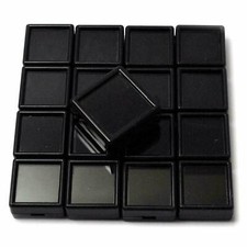 4 x 4 Cm Black Gem Display plastic box Storage for Gems / Diamonds