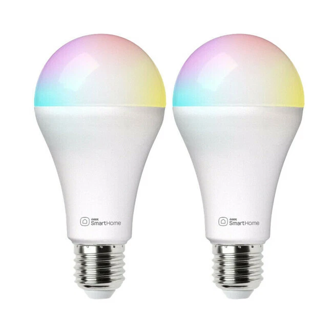 2x Laser 10W E27 Smart RGB LED Light Bulb Colour Adjustable WiFi App Control