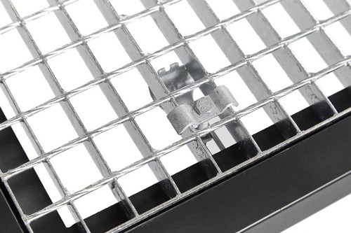 Gitterroststufe 900x900 | Flachleiste 30x2mm | Feuerverzinkt | Gitterrost Metall - Bild 12 von 13