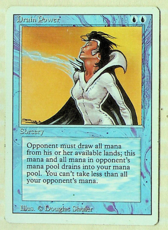 Drain Power - Revised Series - 1994 - Magic The Gathering - Slight Wear
