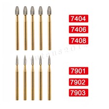 Dental Carbide Trimming Finishing Burs FG7404/7406/7408/7901/7902/7903 10pcs