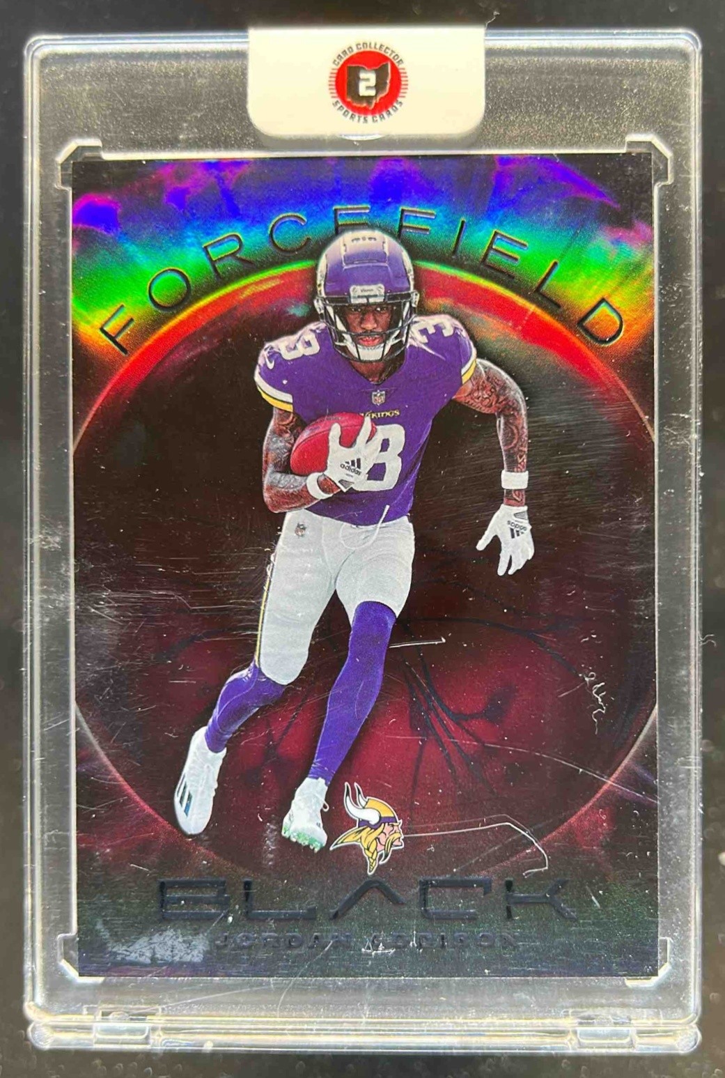 2023 Panini Black Jordan Addison ForceField Rookie RC #FOR-6 Vikings