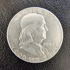 1962 Franklin Half Dollar 50C 90% Silver Circulated US Coin