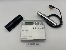Sony MZ-NE910 MiniDisc Walkman NetMD Silver Tested Remote External Battery Case