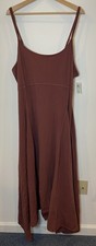 NWT Aerie Maxi Dress Stretch Double Straps Brown Size XXL New