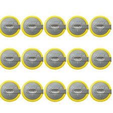 15PCS CR2032H Button Battery 3V 240mAh Battery High Capacity with Solder Feet