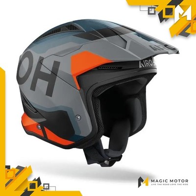 Airoh Motorradhelm Jethelm TRR II M JUPITER Grau