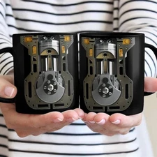 Mechanic Engine Coffee Mug, Cylinder Engine, Machinist Mugs, Coffee Cup
