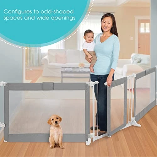 Summer Infant Custom Fit Walk-Thru Extra Wide Pet and Baby Gate