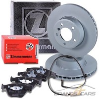 Zimmermann Bremsscheiben +BelÄGe +Warnkontakt Vorne FÜR BMW 5-ER E60 E61