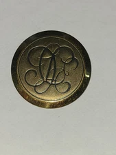 Vintage Monogram Scarf Clip Goldtone