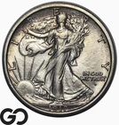 1917-D Walking Liberty Half Dollar *Obv MM, Key Date* Choice BU