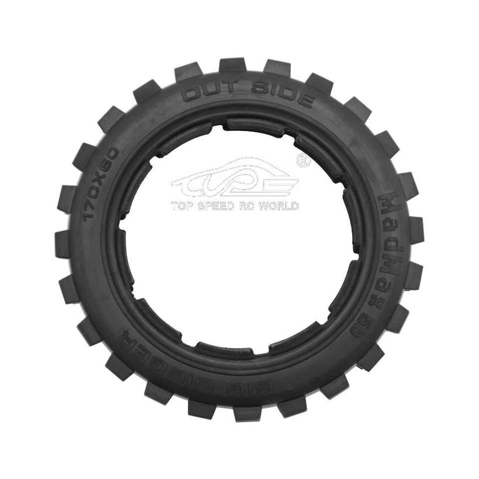 TSRC Vorderreifen mit Stollenprofil 2 Stück schwarz für HPI Baja 5B 5T RC CAR - Bild 2 von 4