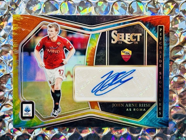 AD FOR MAXMANSO Panini Select Roma John Arne Riise Pitchside Tie-Dye Auto Sign/4