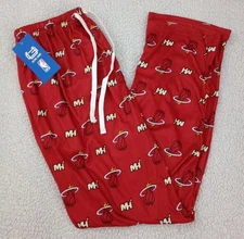 UNK Miami Heat All Over Logo Launch Wear Pants Red Size Large NBA Basketball