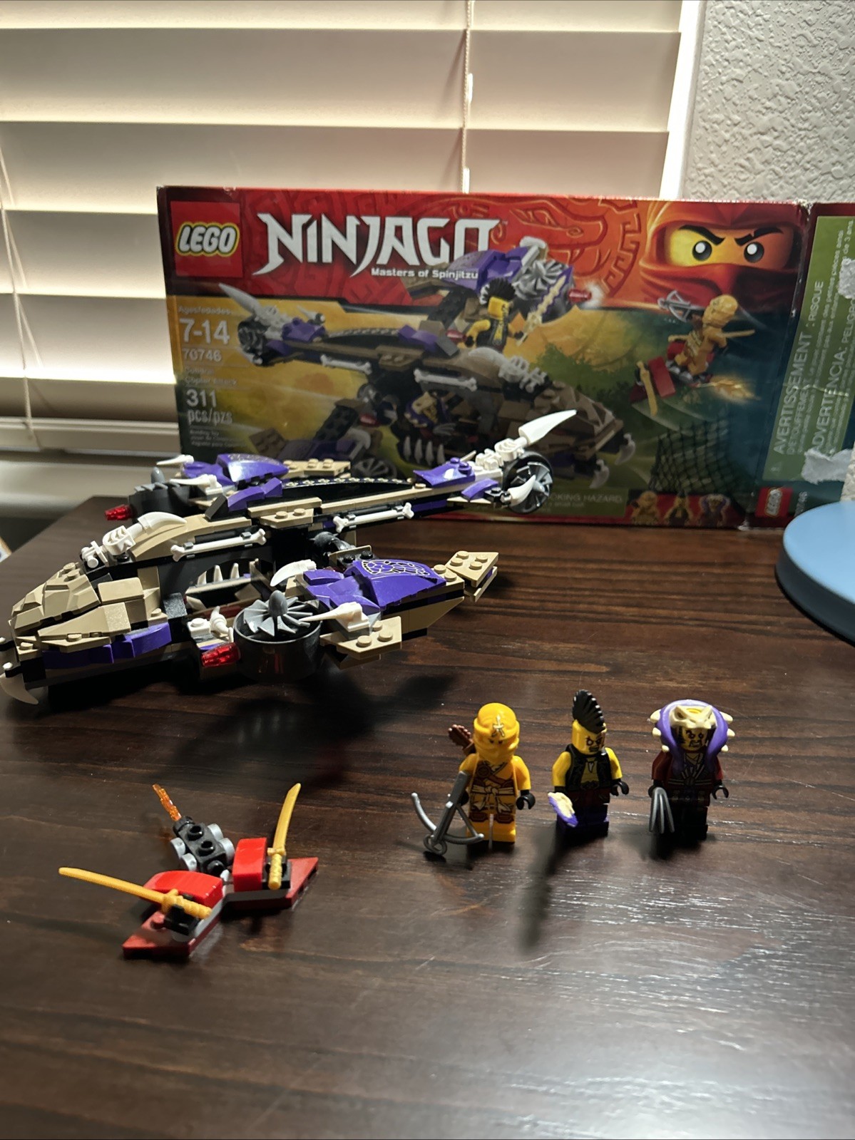 LEGO NINJAGO Condrai Copter Attack Building Set 70746 95% Complete