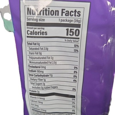 Takis Fuego Nitro Blue Heat Hot Chili Lime Tortilla Chips Single Bag 1oz