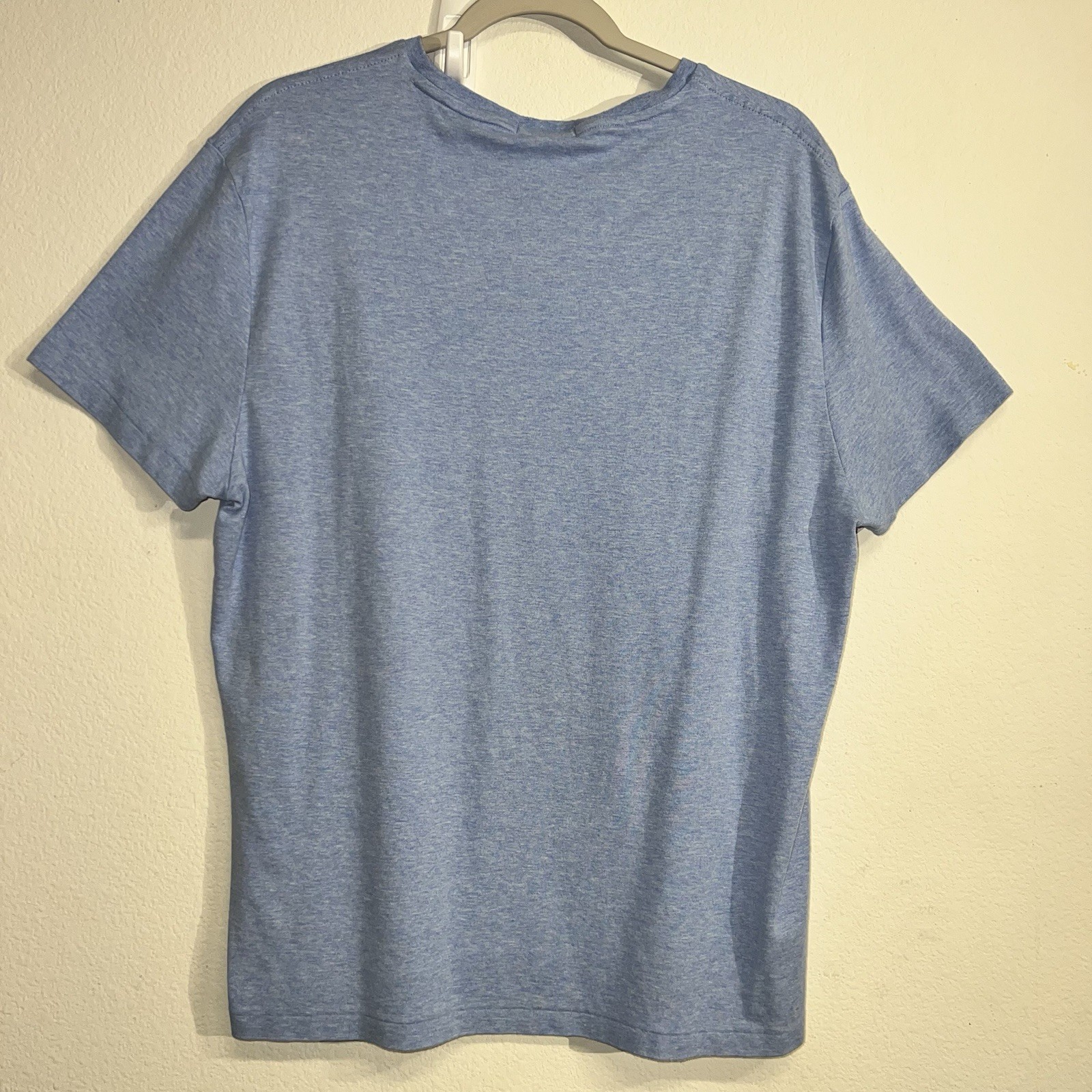 Polo Ralph Lauren camicia uomo XXL BIG blu carne pony manica corta cotone adulto