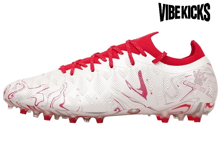 KELME Precision Scarpe Da Calcetto Unisex | Bianco/rosso, Tessuto Hisking Traspirante, Intersuola Phylon Tech, Suola Flessibile