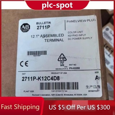 New 2711P-K12C4D8 AB Industrial Button Touch Screen 2711P-K12C4D8 US Free Tax